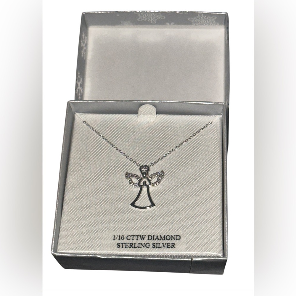 Sterling Silver Angel Pendant Necklace